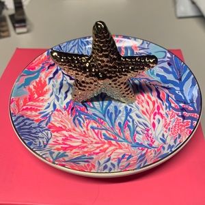 Lilly Pulitzer ring holder kaleidoscope coral STARFISH